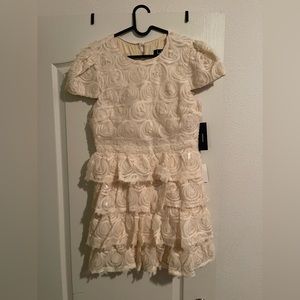 Sequin ruffled mini dress